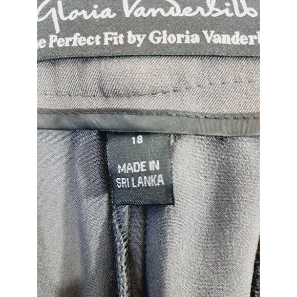 Gloria Vanderbilt New! Women's Gray Stretch Dress Pants In Size 18 Short - Picture 6 of 8